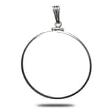 Sterling Silver 40.6 mm Coin Bezel Frame Mount for Silver Eagle Dollar Coin