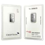 2 gram Credit Suisse Statue of Liberty Platinum Bar .9995 Fine (In Assay)