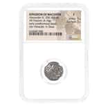 336-323 BC Macedon Alexander III AR Drachm Silver Coin NGC F