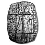 3 oz Egyptian Horus Hand Poured Silver Relic Bar .999 Fine