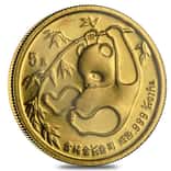 Chinese 1/20 oz Gold Panda Proof/Unc (Random Year, Abrasions)