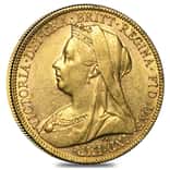1893-1901-M Australia Gold Sovereign Victoria Veil Head Avg Circ