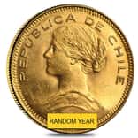 Chile Gold 100 Pesos AU (Random Year,1926-1980)