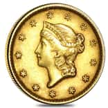 $1 Gold Liberty Head Type 1 - Almost Uncirculated AU (Random Year)