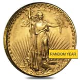 Gold at Spot - $20 Gold Double Eagle Saint Gaudens - Polished or Cleaned (Random Year)