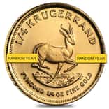 1/4 oz South African Krugerrand Gold Coin BU/Proof (Random Year)