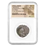 440 - 404 BC Attica Athens Silver Athena Owl Tetradrachm Coin NGC XF 5/5; 3/5
