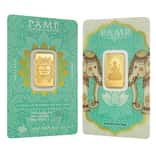 5 Gram PAMP Suisse Diwali Lakshmi & Sacred Elephant Gold Bar .9999 Fine (in Assay)