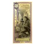 50 Oklahoma Goldback 1/20 oz 24K Gold Foil Aurum Note