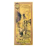 50 Wyoming Goldback 1/20 oz 24K Gold Foil Aurum Note