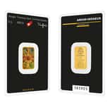 5 Gram Argor Heraeus Kinebar Gold Bar .9999 Fine (in Assay)