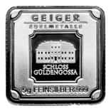 NO ASSAY - 5 Gram Geiger Original Square Silver Bar .999 Fine
