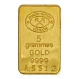 5 gram Johnson Matthey King Fook Gold Bar .9999 Fine
