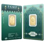 5 Gram PAMP Suisse Eid Mubarak Gold Bar .9999 Fine (in Assay)