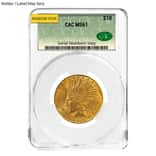 $10 Indian Head Gold Eagle CAC MS 61 (Random Year)