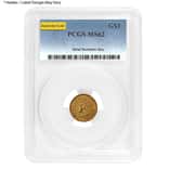 $1 Gold Indian Princess Head Type 3 PCGS AU 55 (Random Year)