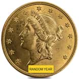 $20 Gold Double Eagle Liberty Head - Brilliant Uncirculated BU (Random Year)