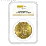 $20 Gold Double Eagle Liberty Head NGC MS 64+ (Random Year)