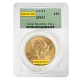 $20 Gold Double Eagle Liberty Head PCGS MS 62 OGH (Random Year)