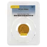 $5 Gold Half Eagle Indian Head PCGS MS 61 (Random Year)