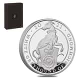 2021 Great Britain 1 Kilo Proof Silver Queen's Beasts White Greyhound of Richmond Coin .999 Fine (w/Box & COA)
