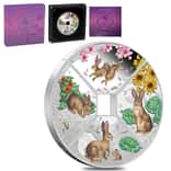 2023 4 oz Silver Lunar Year of The Rabbit Quadrant 4-Coin Set Australian Perth Mint (w/Box & COA)
