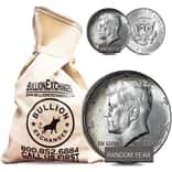 Silver at Spot - $100 Face Value Bag - 200 Coins - 40% Silver Kennedy Half Dollars (Circ)
