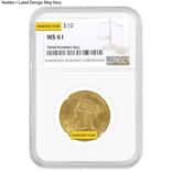$10 Liberty Head Gold Eagle NGC MS 61 (Random Year)