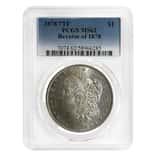 1878 Morgan Silver Dollar $1 7 Tailfeathers Reverse of 78 PCGS MS 62