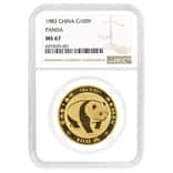 1983 China 1 oz Gold Panda 100 Yuan NGC MS 67