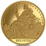 1987 Switzerland 1/2 oz Unze Helvetia Matterhorn Gold Round .9999 Fine