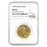 1990 1/2 oz $25 Gold American Eagle NGC MS 69