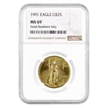 1991 1/2 oz $25 Gold American Eagle NGC MS 69