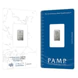 1 Gram PAMP Suisse Lady Fortuna Platinum Bar .9995 Fine (in Assay)