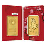 1 oz Perth Mint Lunar Horse Gold Bar .9999 Fine (in Assay)