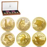 2013 - 2018 3 oz Austrian Gold Wildlife In Our Sights 6-Coin Proof Set