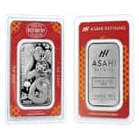 2025 1 oz Asahi Lunar Snake Silver Bar .999 Fine (in Assay)