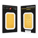 20 Gram Argor Heraeus Gold Bar .9999 Fine (in Assay)