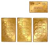 3 x 24 gram Gold Canada Post 1976 Olympics 3-Stamp Set