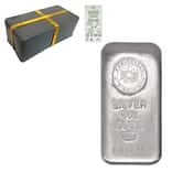 Box of 100 - 5 oz Emirates Gold Silver Cast Bar .999 Fine (w/Assay)