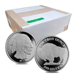 Lot of 500 - 1 oz Asahi Buffalo Design Proof Silver Round .999 Fine (25 Tubes of 20)