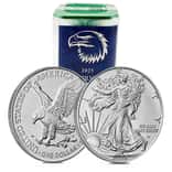 Eagle Sealed Tube of 20 - 2025 1 oz Silver American Eagle $1 Coin BU (Roll of 20)
