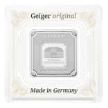10 Gram Geiger Original Square Silver Bar .999 Fine (in Assay)