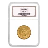 1895 S $10 Liberty Head Gold Eagle Coin NGC AU 53