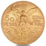 1947 Mexico 50 Pesos Gold Coin New Dies Restrike BU