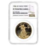 1986 W 1 oz $50 Proof Gold American Eagle NGC PF 70 UCAM