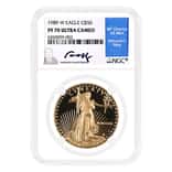 1989-W 1 oz $50 Proof Gold Eagle NGC PF 70 (Moy Sign)