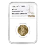 1996 1/4 oz $10 Gold American Eagle NGC MS 69