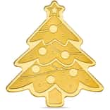 1/2 gram Gold Christmas Tree Coin Palau .9999 Fine