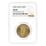 2001 1/2 oz $25 Gold American Eagle NGC MS 69